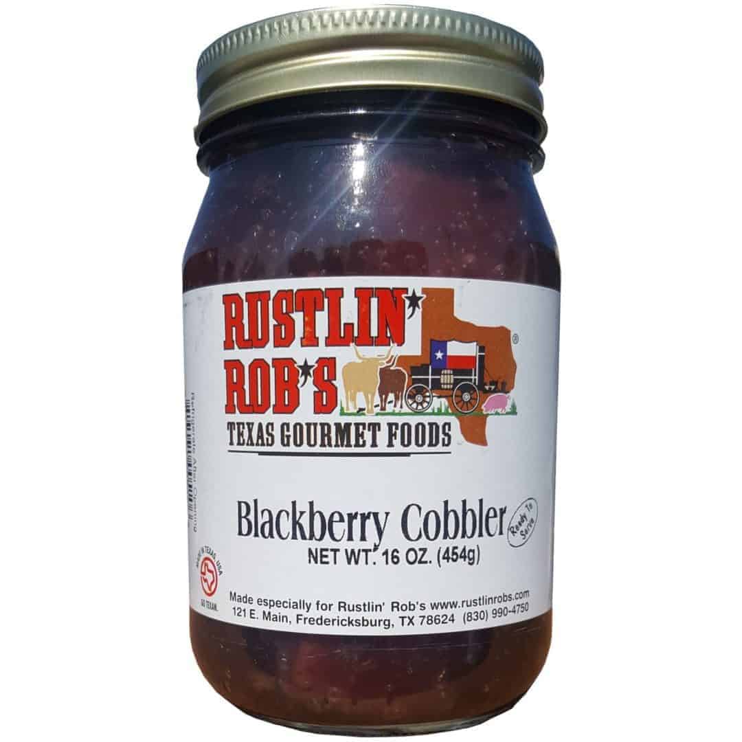 Blackberry Cobbler in a Jar • Rustlin' Rob's Gourmet Texas Foods