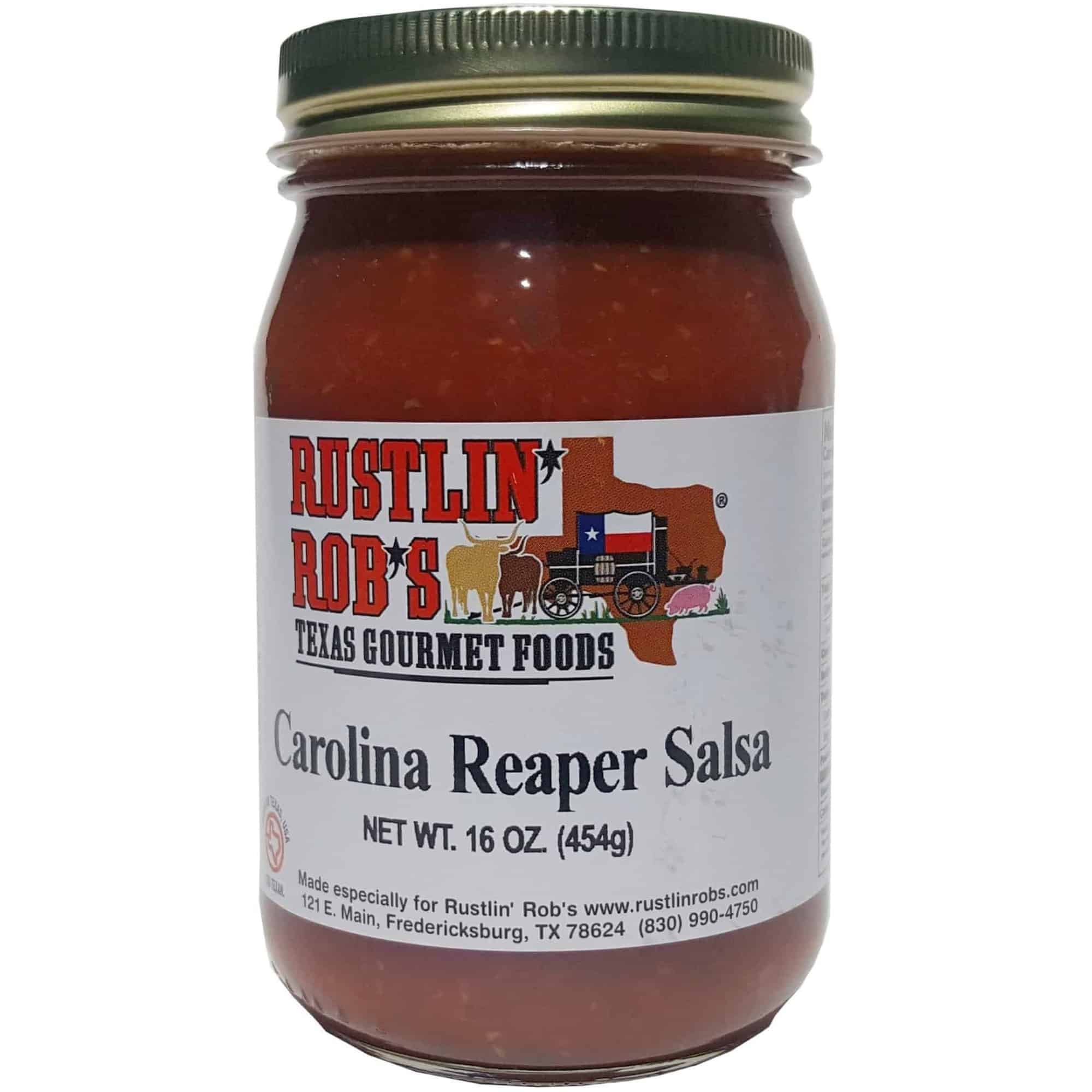 Carolina Reaper Salsa • Rustlin' Rob's Gourmet Texas Foods
