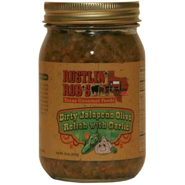 Dirty Jalapeno Olive Relish with Garlic • Rustlin' Rob's Gourmet Texas Foods