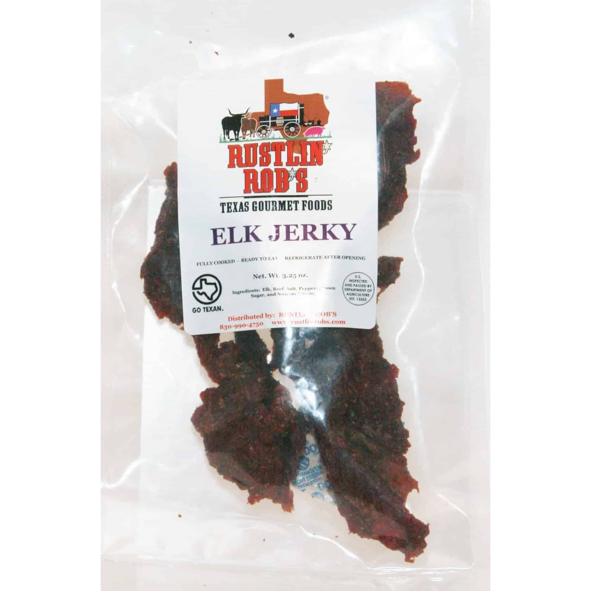 Elk Jerky • Rustlin' Rob's Gourmet Texas Foods