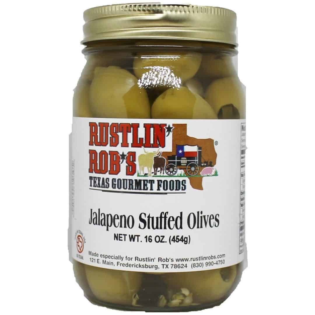 Cheesy Olive Dip with Rustlin’ Rob’s Jalapeno Stuffed Olives • Rustlin' Rob's Gourmet Texas Foods