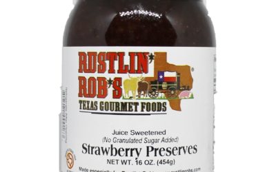 Strawberry Lush Cake with Rustlin’ Rob’s Strawberry Preserves (no sugar added)