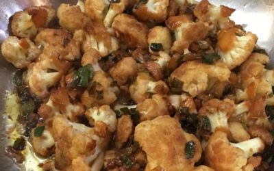 Spicy Cauliflower with Rustlin’ Rob’s 7-Pot Primo Pepper Hot Sauce