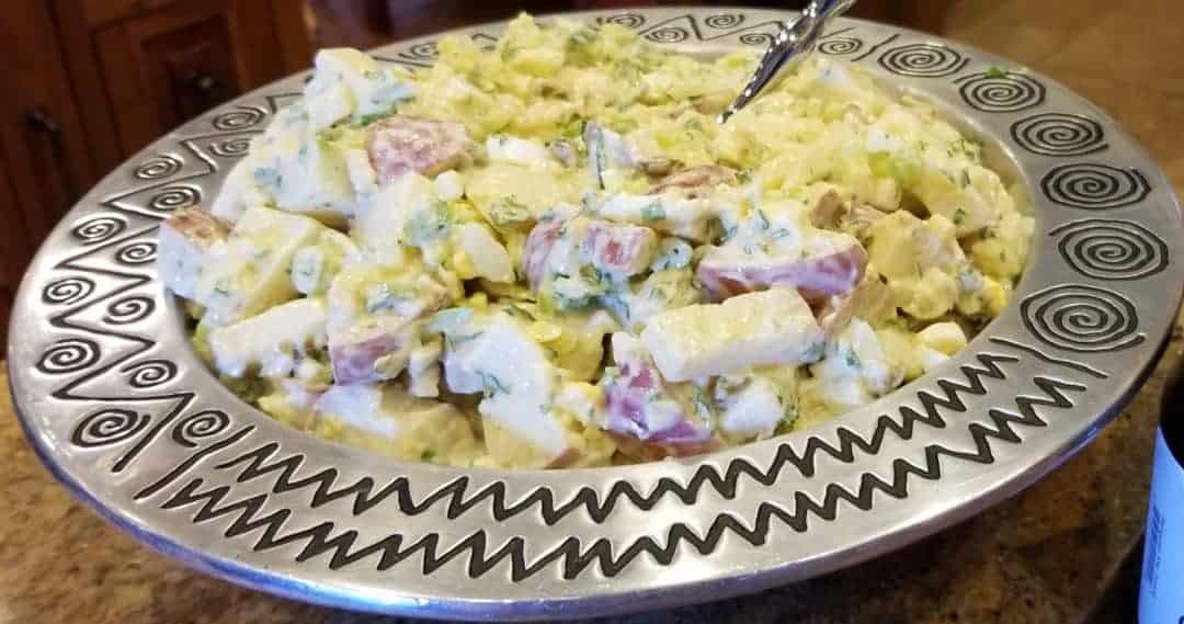 Potato Salad with Rustlin’ Rob’s Candied Jalapenos Potato Salad with Rustlin’ Rob’s Candied Jalapenos
