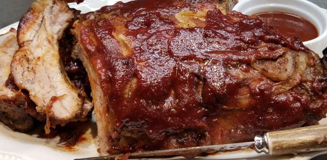 Slow Cooker St. Louis Style Ribs with Rustlin’ Rob’s Pig Squeal Rub and Absolutely Wild BBQ Sauce