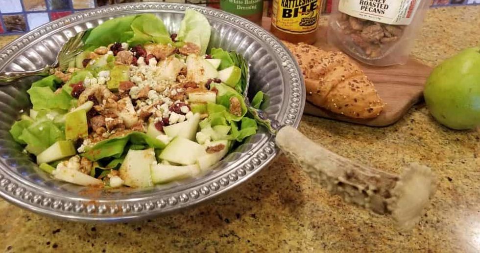 Salad with Pears and with Rustlin' Rob's Creamy Italian