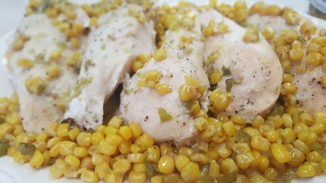 Slow Cooker Chicken made with Rustlin' Rob's Corn Relish