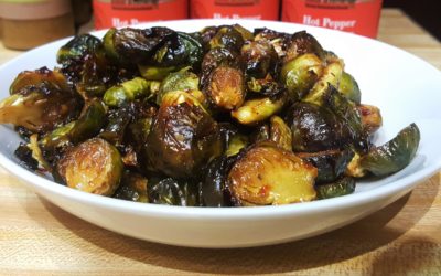 BRUSSEL SPROUTS with Rustlin’ Rob’s Bacon Pepper Dip