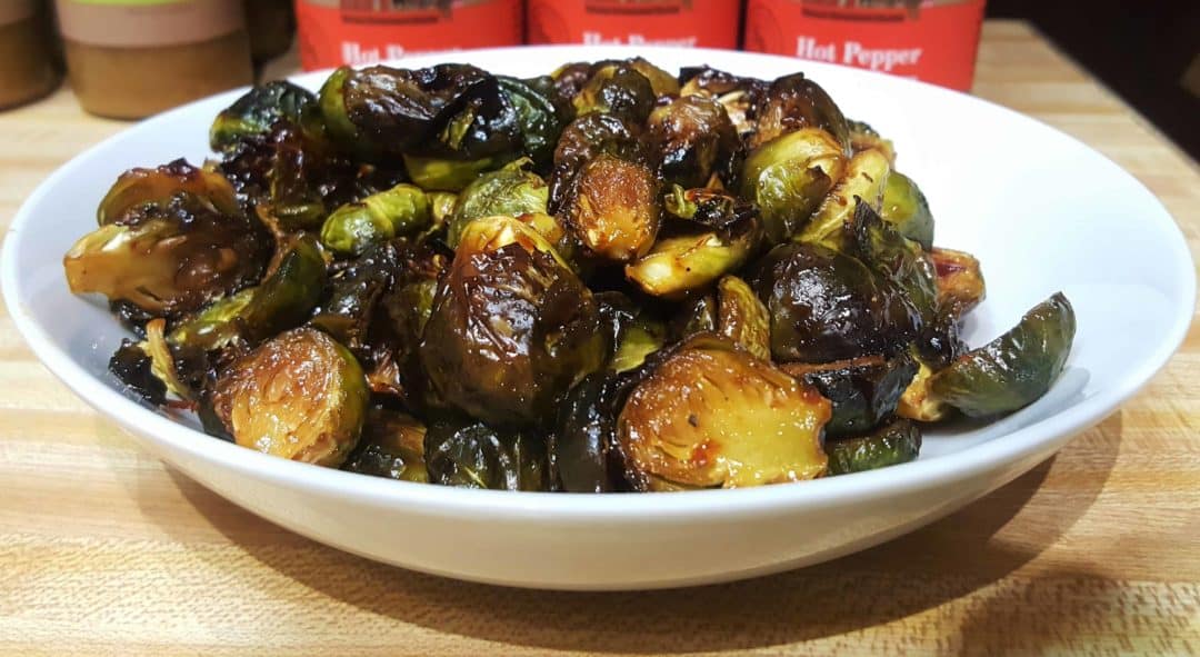 Brussel Sprouts with Rustlin’ Rob’s Hot Pepper Bacon Jam
