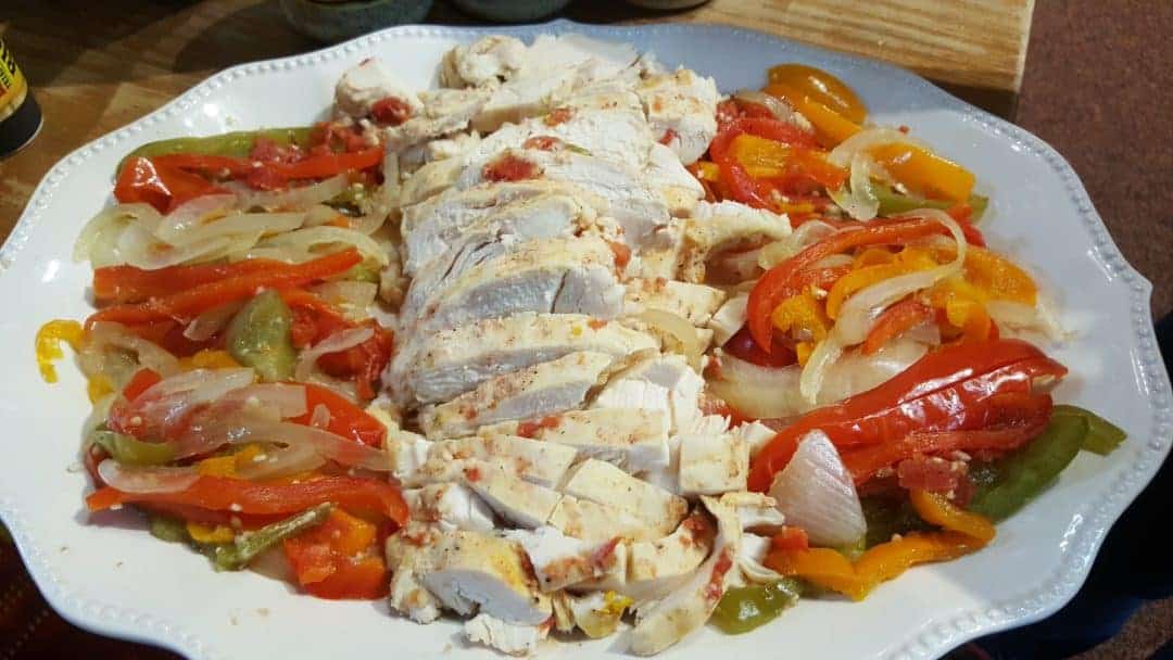 Slow Cooker Chicken Fajitas made with Rustlin’ Rob’s Fajita Seasoning