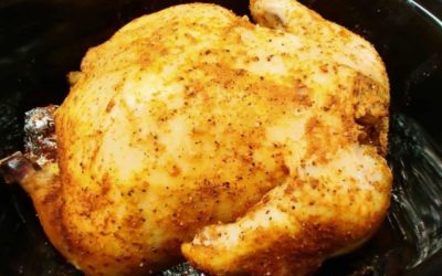 Easy Slow Cooker “Rotisserie Style” Chicken made with Rustlin’ Rob’s Pig Squeal Seasoning