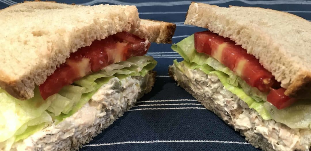 Chicken Salad Sandwiches made with Rustlin’ Rob’s Dilled Pickles