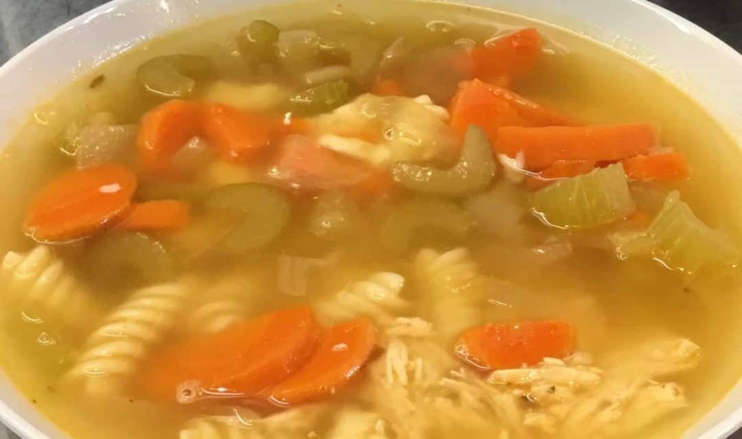 Slow Cooker Chicken Noodle Soup made with Rustlin’ Rob’s All Around Seasoning