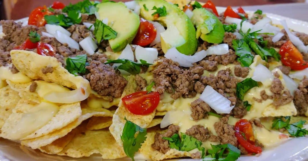 Nachos made with our Rustlin’ Queso Blanco