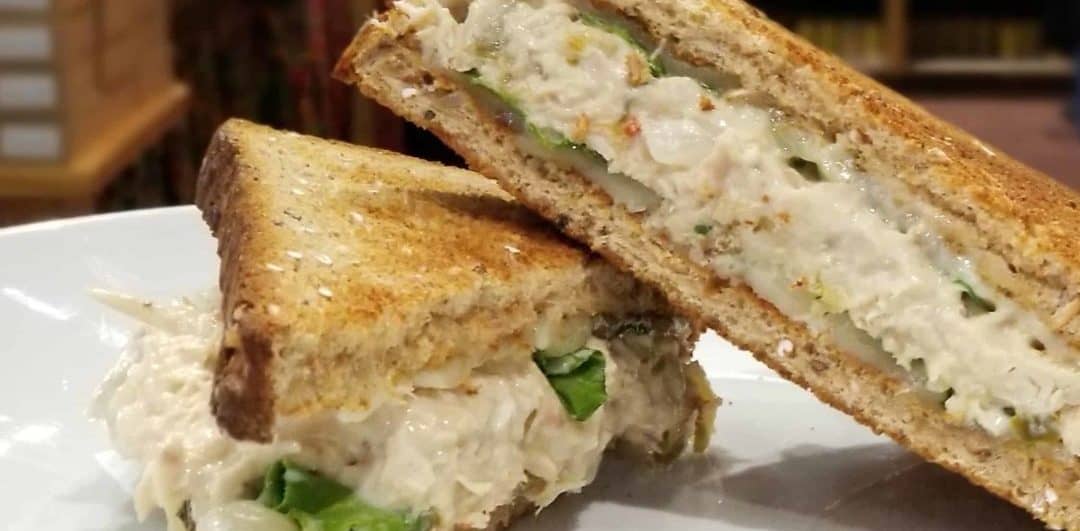 Tuna Salad Sandwich with Rustlin’ Rob’s Ghost Pepper Salsa and Rustlin’ Rob’s Sweet Hot Jalapeno Relish