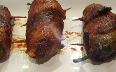 Jalapeno Poppers – Bacon-Wrapped with Rustlin’ Rob’s Medium BBQ Sauce