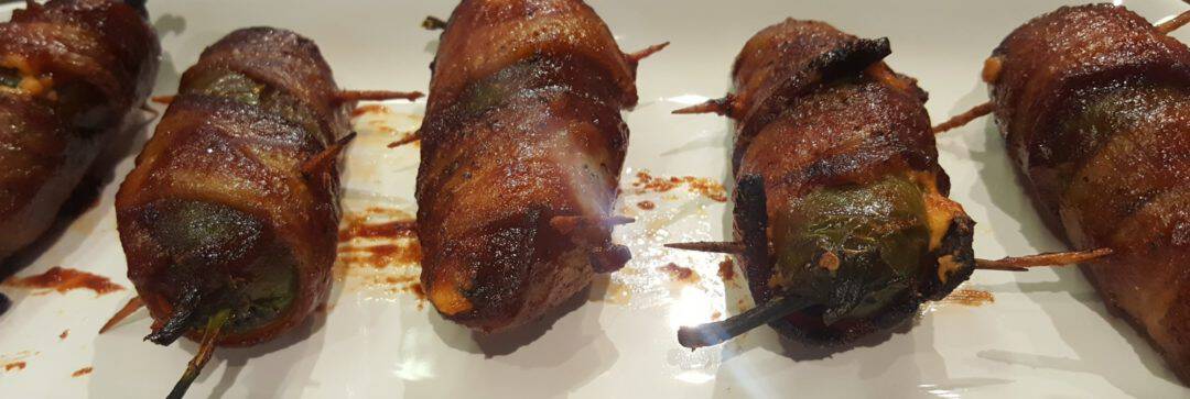 Jalapeno Poppers - Bacon-Wrapped with Rustlin’ Rob’s Medium BBQ Sauce