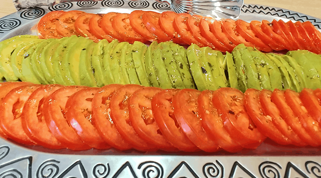 Avocado Tomato Platter - Triple Cheese Vinaigrette