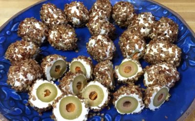 Cream Cheese Pecan Wrapped Olives with Rustlin’ Habanero Stuffed Olives
