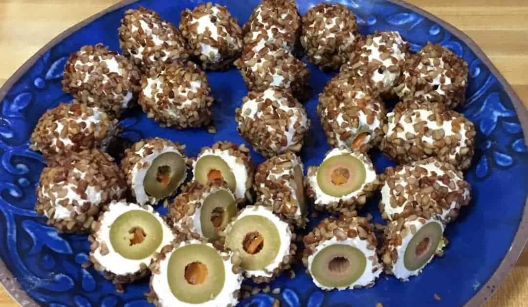 Cream Cheese Pecan Wrapped Olives