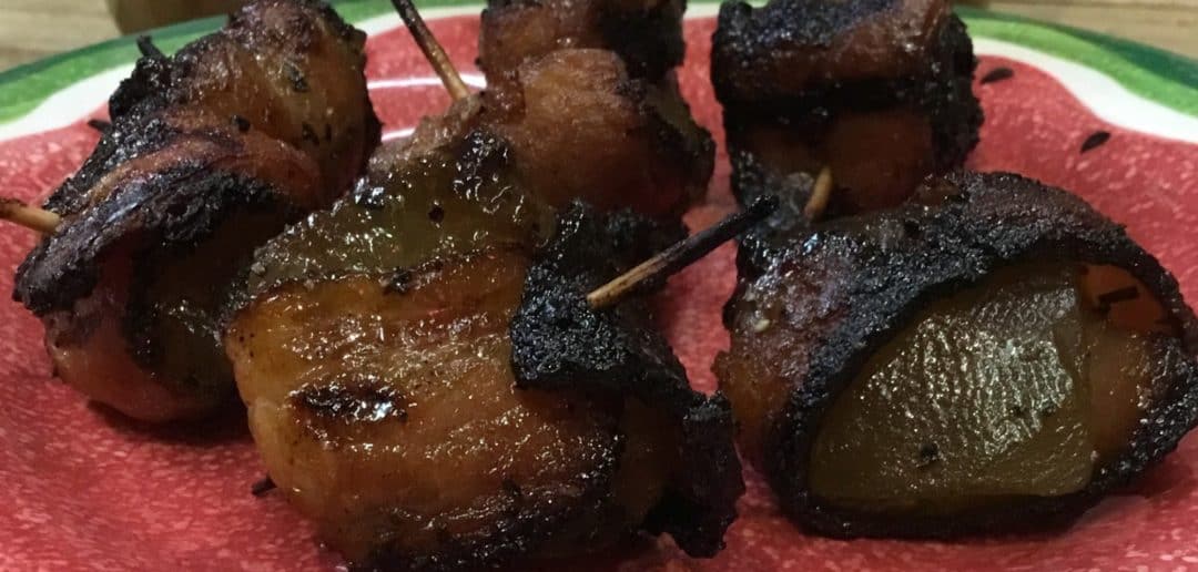Bacon Wrapped Pickled Watermelon Rinds with Rustlin’ Rob’s Watermelon Rind Pickles Bacon Wrapped Pickled Watermelon Rinds with Rustlin’ Rob’s Watermelon Rind Pickles