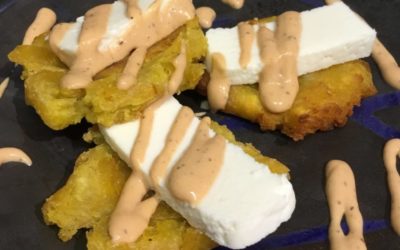 Sayda’s Fried Plantains with Rustlin’ Rob’s Everything Aioli