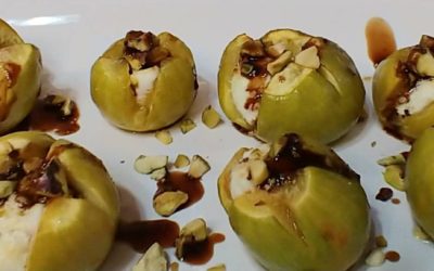 Warm Figs with Goat Cheese, Pistachios and Rustlin’ Rob’s Fig Balsamic Vinegar