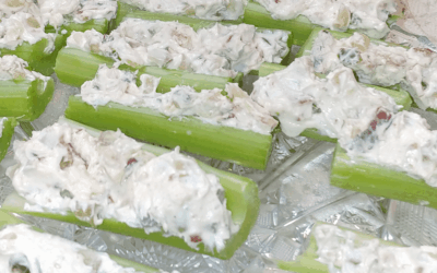 Stuffed Celery with Rustlin’ Rob’s Garlic and Sea Salt Dill Pickles