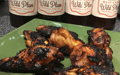 Wings with Rustlin’ Rob’s Red Chili Wild Plum Sauce