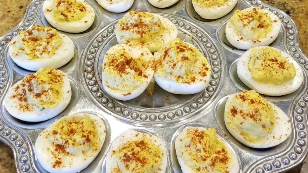 Deviled Eggs with Rustlin’ Rob’s Jalapeno Cilantro Mustard