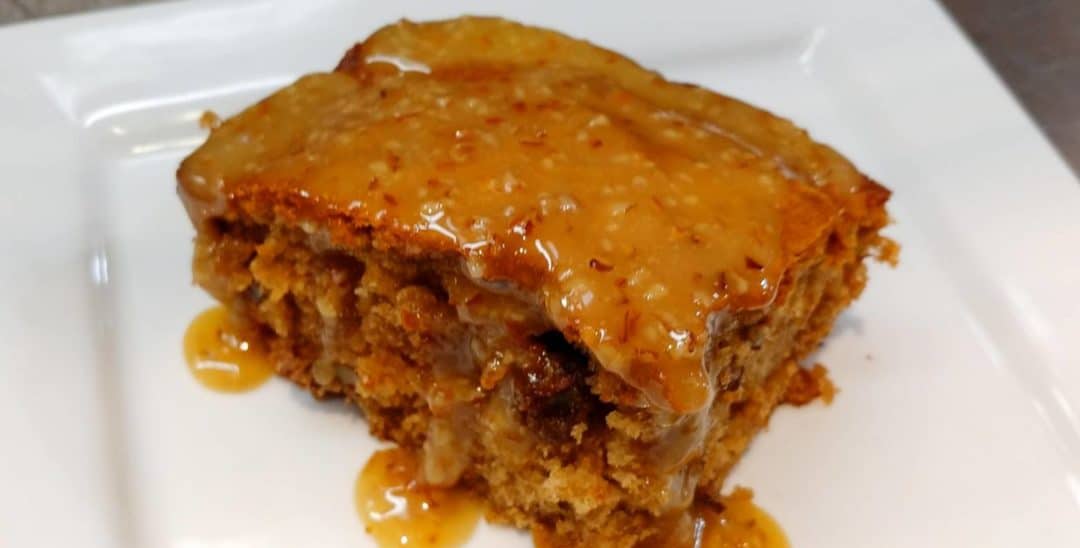 Old Fashioned Oatmeal Cake with Rustlin’ Rob’s Praline Pecan Honey Butter