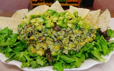 Rice and Black Bean Salad with Rustlin’ Rob’s Hatch Chili Ranch Dressing