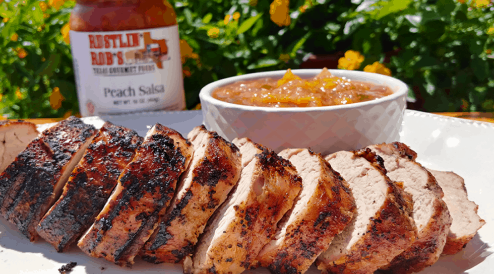 Grilled Tenderloin w Peach Salsa