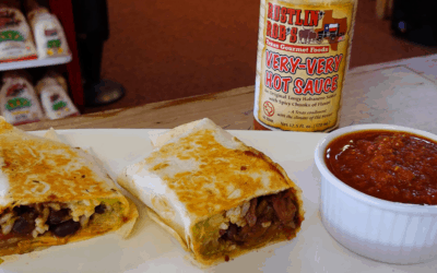 Chipotle Habanero Steak Burritos with Rustlin’ Rob’s Very Very Hot Sauce