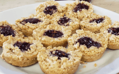 Fruit Filled Oatmeal Cups with Rustlin’ Rob’s Raspberry Amaretto Preserves
