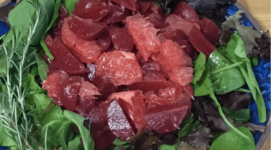 Warm Honey, Grapefruit, and Beet Salad