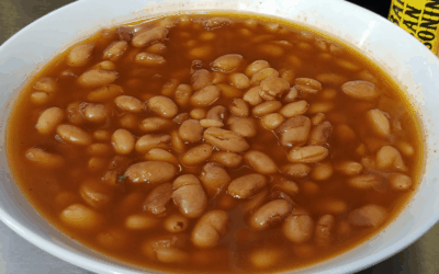 Slow Cooker Pinto Beans with Rustlin’ Rob’s Big Bang Bean Seasoning and Smoked Bacon Salsa