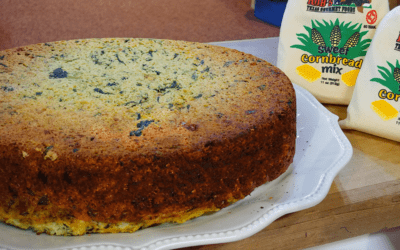 Spinach Gorgonzola Cornbread with Rustlin’ Rob’s Sweet Cornbread