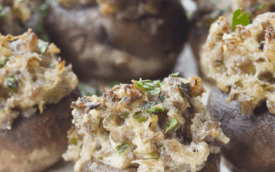 Stuffed Mushrooms & Cheeseball Appetizer with Rustlin’ Rob’s Cheddar Bacon Dip Mix 2-in-1 Appetizer (Part 2)