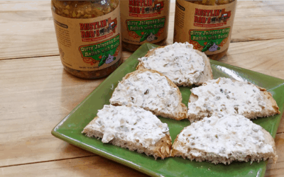 Dirty Jalapeno Olive Relish Cream Cheese Dip