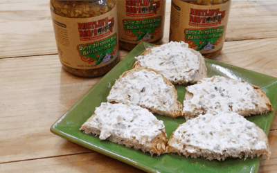 Rustlin’ Rob’s Dirty Jalapeno Olive Relish Cream Cheese Dip