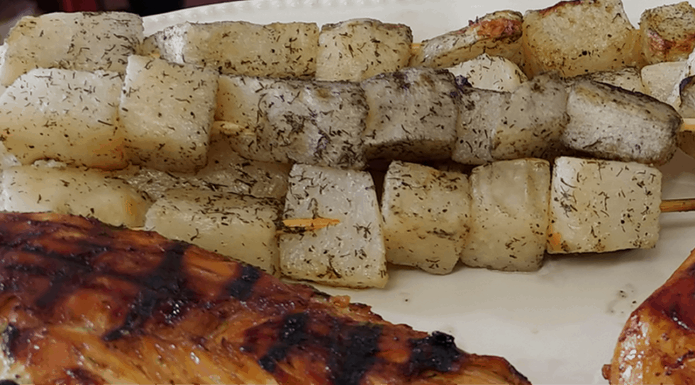 Grilled Turnips with Rustlin' Rob's Lemon Infused Olive Oil • Rustlin