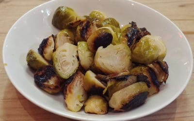 Grilled Brussels Sprouts with Rustlin’ Rob’s Parmesan Garlic Vinaigrette