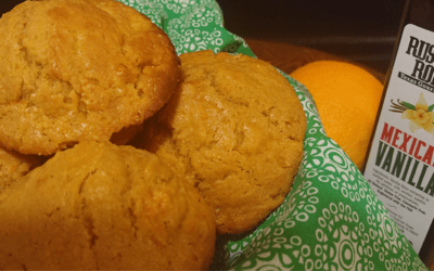 Orange Walnut Muffins with Rustlin’ Rob’s Mexican Vanilla