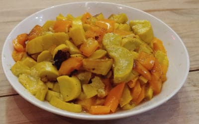 Grilled Squash & Sweet Peppers with Rustlin’ Rob’s Roasted Garlic Oil
