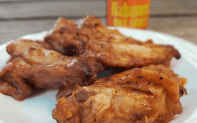 Hot Baked Hot Wings with Rustlin’ Rob’s 7-Pot Primo Pepper Sauce