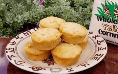 Jalapeno Cornbread Muffins (Plant-based) with Rustlin’ Rob’s Whole Grain Yellow Cornmeal
