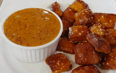 Pretzel Bites with Rustlin’ Rob’s Raspberry Honey Mustard