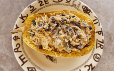 Cajun Stuffed Spaghetti Squash with Rustlin’ Rob’s Cajun Seasoning