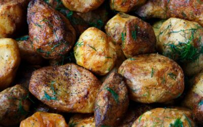 Oven Roasted Fingerling Potatoes with Rustlin’ Rob’s Pineapple Habanero Sauce